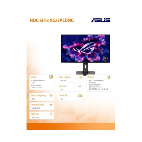Monitor 27 inch XG27ACDNG OLED HDMI DP USB 360Hz