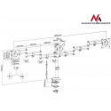 Holder Desktop 3 LCD monitors twin arms of the MC-691 13 "-27" 8kg