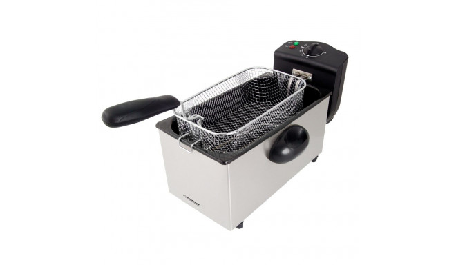 Deep Fryer - Esperanza FALAFEL 3L 2200W Adjustable Thermostat Stainless Steel Black, White