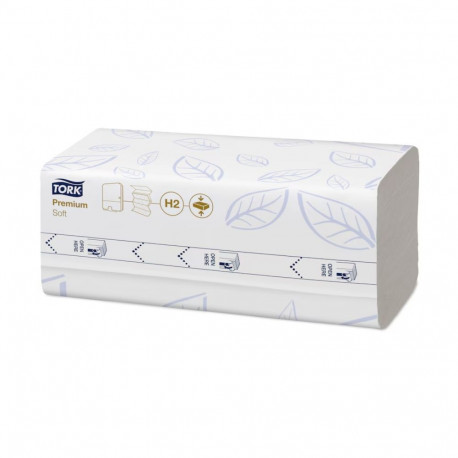Lehträtik Tork H2 Xpress Multifold kokkusurutud pehme valge 4-paneelne 2- kihiline, 170tk/pk (lehe m