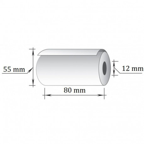 Termorull Tehnoinform 80mmx40m, D 57mm, 8tk (2 tk)