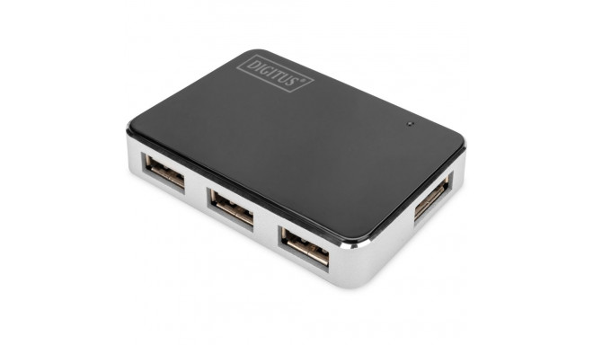 "DIGITUS USB-Hub 4-Port 2.0->4xA2.0 m.Netzteil schwarz"