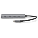 "DIGITUS USB-C-Hub 4-Port 3.1->4xC3.1 integr. Kabel silber"