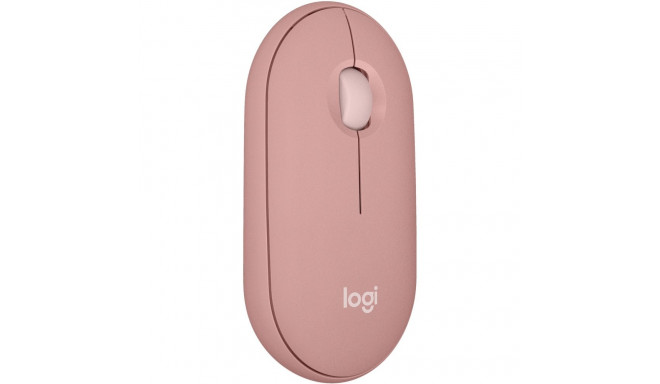 "Logitech Pebble Mouse 2 M350s Mouse optical 3 buttons wireless Bluetooth 5.2 LE tonal rose"