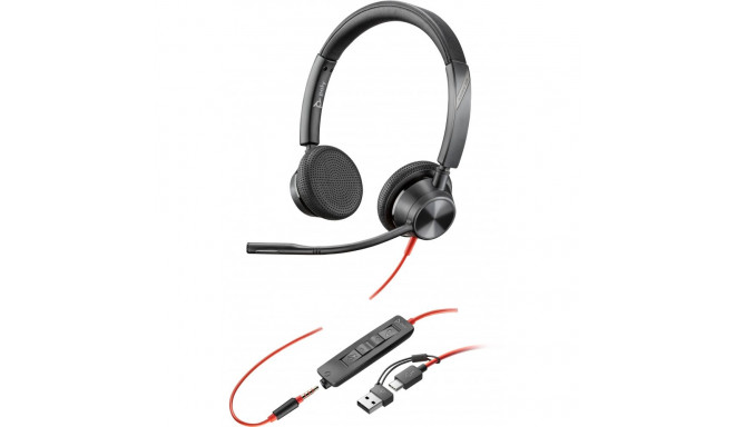 "Poly Headset Blackwire C3325 Stereo USB-C/A & 3.5 mm"