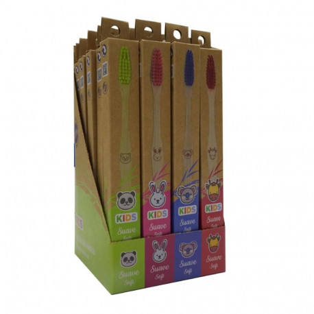 LOVYC KIDS CEPILLO DE DIENTES BAMBU SUAVE CAJA 24U.