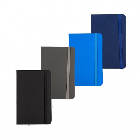 Kaustik raamatköites A6 jooneline kummikinnitusega CENTRUM 80 lehte, assortii värvid