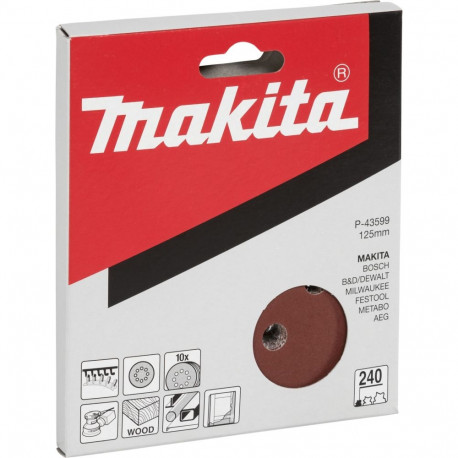 Makita P-43599 liivapaber takjaga 125mm 240