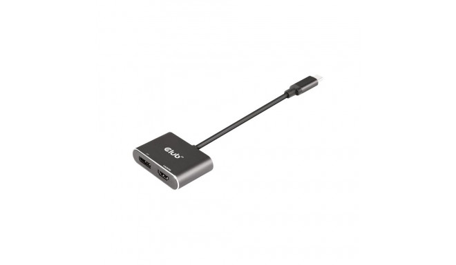 CLUB 3D USB TYPE C 3.2 GEN1 MULTISTREAM TRANSPORT HUB TO DP and HDMI DUAL MONITOR 4K60HZ