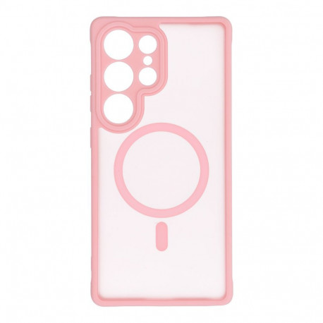 Case for Samsung S25 PLUS Full Matte Mag Cover compatible with MagSafe light pink