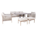 Garden furniture set MEDINA 6-parts, beige