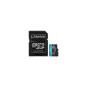 KINGSTON 128 GB MICROSDXC CANVAS GO! PLUS GEN4 200 MT/S A2 U3 V30 CARD + ADAPTER