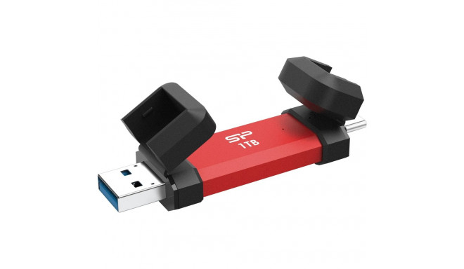 Silicon Power DS72 | 1000 GB | USB Type-A/USB Type-C 3.2 Gen 2 | punane