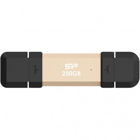 Silicon Power DS72 | 250 GB | USB Type-A/USB Type-C 3.2 Gen 2 | Gold