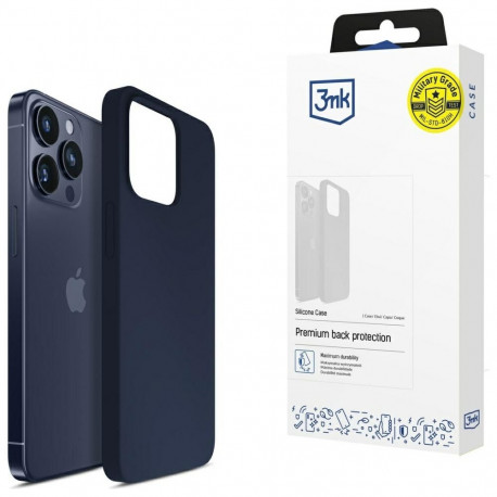 3MK Silicone Case iPhone 16 Pro Max 6.9" dark navy