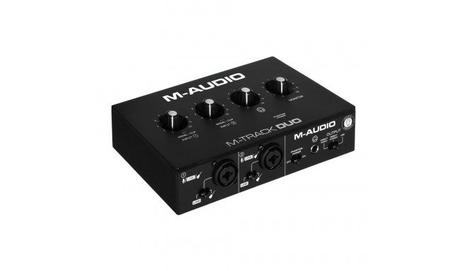 M-AUDIO M-Track Duo USB heliliides Crystal eelvõimendi 16 bit 48 kHz must