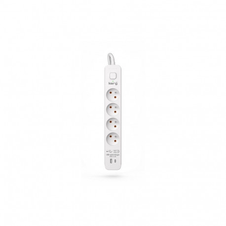 KERG power strip with circuit breaker-4 USBC+USBA sockets 16A 3m