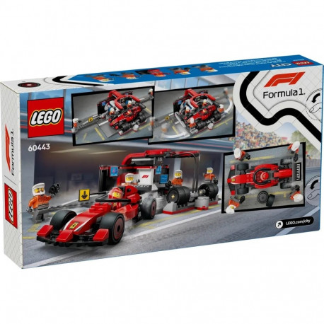 LEGO CITY 60443 F1 - boksipeatus ja boksitiim Ferrari autoga