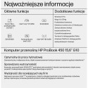 HP ProBook 450 G10 i5-1335U 15.6" FHD 250 nitti AG 16GB DDR4 SSD 512GB Intel UHD Windows 11 Pro 3 aa
