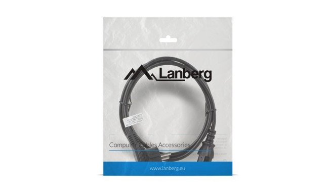 Lanberg toitekaabel CEE 7/7 - IEC 320 C13 1.8m, must