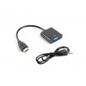 HDMI-A (M) -> VGA (F) + audio adapter on the cable