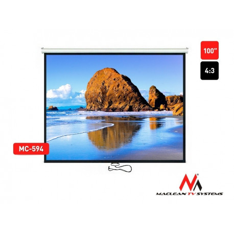 Maclean projector screen MC-594 100" 4: 3 200x150