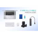 "D I-TEC USB-C HUB 2+2X USB-C/A"