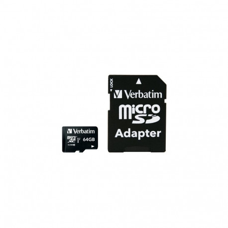 "CARD Verbatim Premium - Flashhukommelseskort ( Adapter inkluderet) - 64 GB - Class 10 - microsdxc U