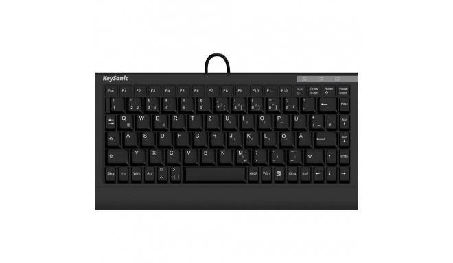 "KeySonic TAS ACK-595C+ Corded (DE) MINI Tastatur SoftSkin sw"