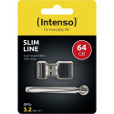 "STICK 64GB USB 3.0 Intenso 3532490 Slim Line Black"
