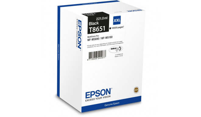 "Epson Tinte C13T865140 Schwarz bis zu 10.000 Seiten"