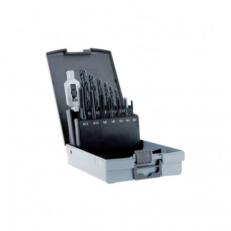 Taps and drills set for M3-M12, 15pcs