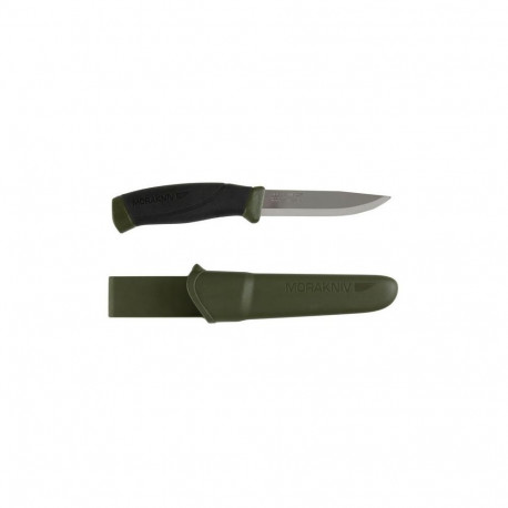 Morakniv Companion matkanuga – 2,5 mm Sandvik 12C27 roostevaba tera, 104 mm, sõjaväeroheline käepide