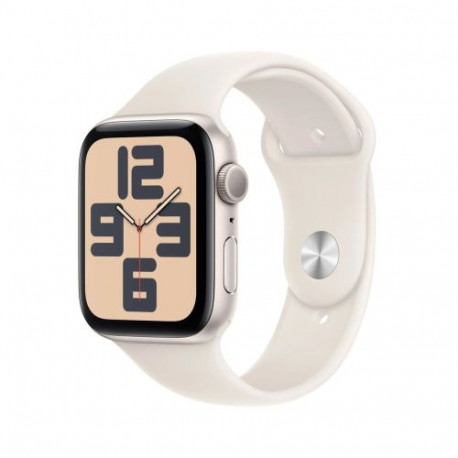 Apple Watch SE (2024) GPS 40mm Starlight Alu Case, Starlight Sport Strap S/M EU MXEF3
