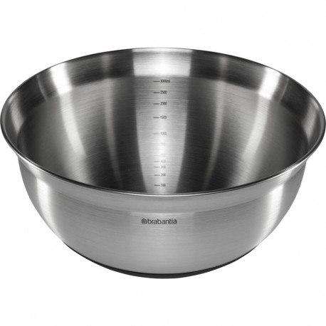 Brabantia Mixing Bowl Set steel matt black, 1, 1.6 & 3 litre