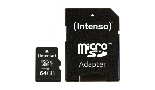 Intenso microSDXC           64GB C10 UHS-I Professional + Adapter