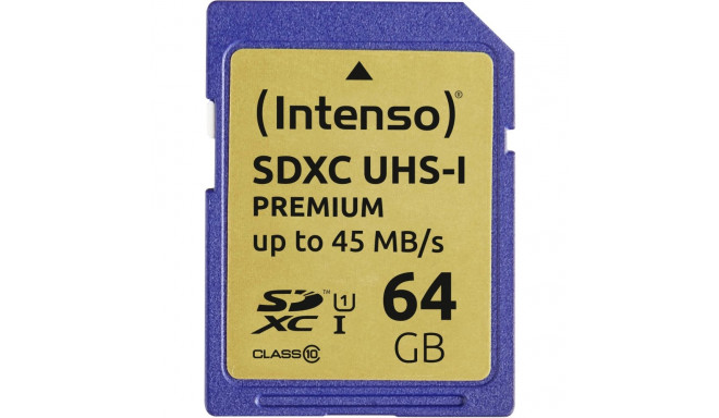 Intenso SDXC Card           64GB Class 10 UHS-I Premium