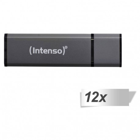 12x1 Intenso Alu Line antratsiit 4GB USB-mälupulk 2.0