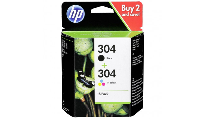 HP 3JB05AE tindikassetid must/3 värvi nr 304