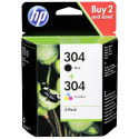 HP 3JB05AE tindikassetid must/3 värvi Nr. 304