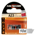 10x1 Ansmann Alkaline A23 12 V Patarei Kaugjuhtimispuldile