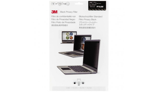 3M PF156W9B privaatsusfilter must 39,6cm 15,6 16:9 jaoks