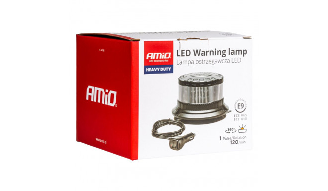 Vilkur 16 LED-i 12/24V oranž magnet