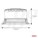 Vilkur 16 LED-i 12/24V oranž, valge hajuti