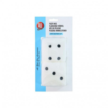 Täringud riputatavad 7.5x7.5cm valge