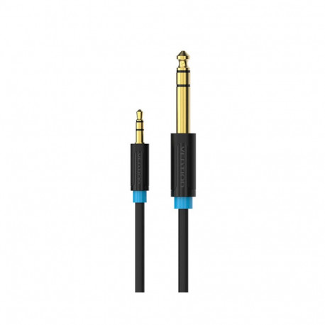Audio Cable TRS 3.5mm to 6.35mm Vention BABBG 1,5m, Black