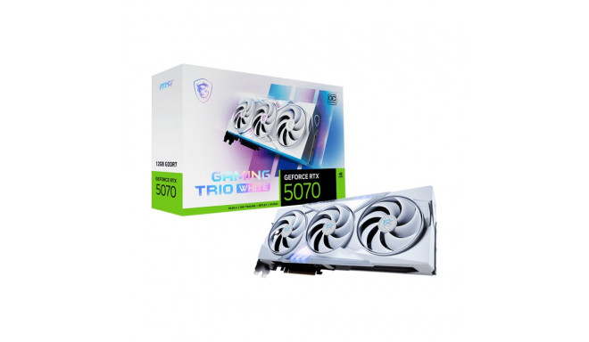 MSI GeForce RTX 5070 12G GAMING TRIO OC WHITE graphics card, white