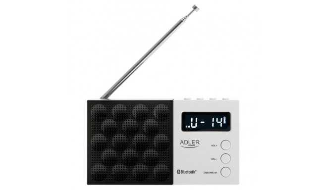 Adler | Digital Radio - PLL AM/FM | AD 1908 | Alarm function | White/Black