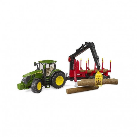 Bruder 03154 John Deere traktor metsahaagisega