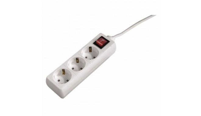 3-socket plugboard with power switch Hama